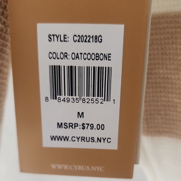 Cyrus Women's Sweater in Brown and White Stripes - Picture 2 of 5